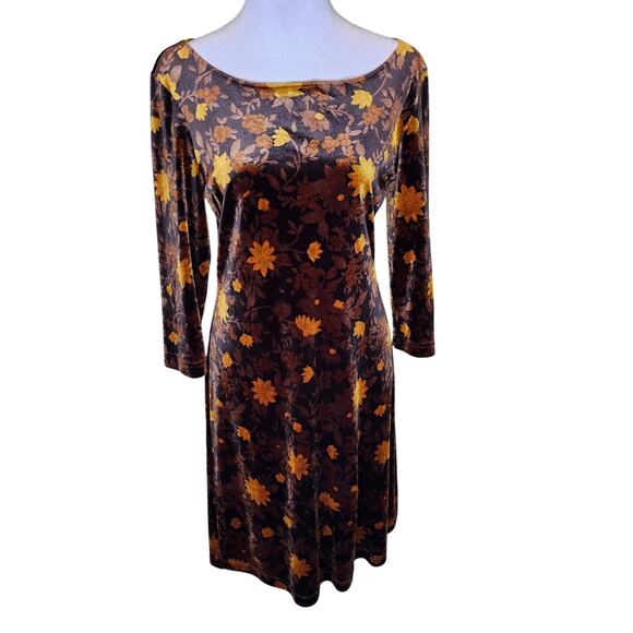 Maggy London Vintage Velvet Romantic Dress Size Medium Boho Whimsigoth - Picture 1 of 10